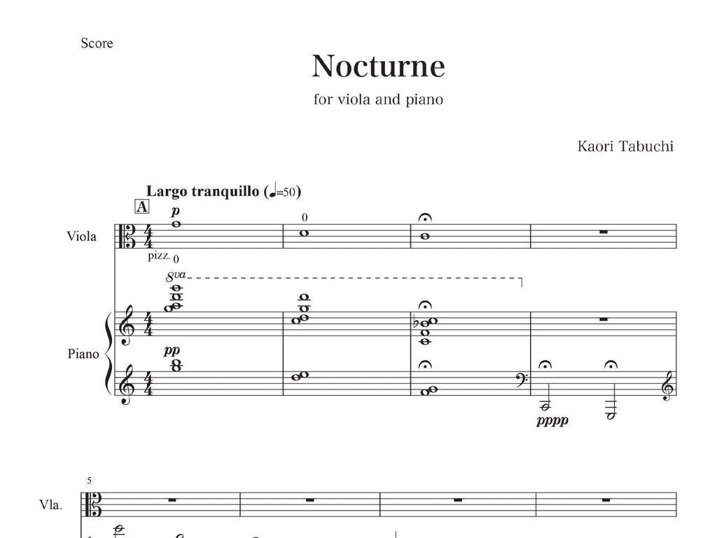【楽譜】NOCTURNE for Viola and Piano